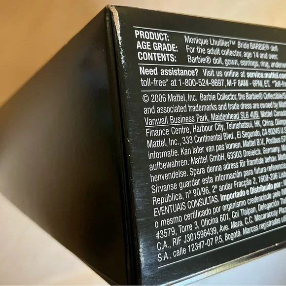 MONIQUE LHUILLIER Platinum Label Blonde Bride Barbie Collector Doll 2006 NIB - Picture 10 of 16